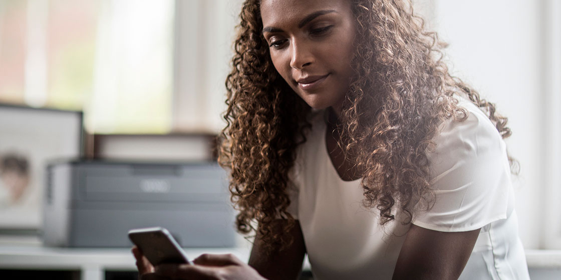 Woman with mobile phone